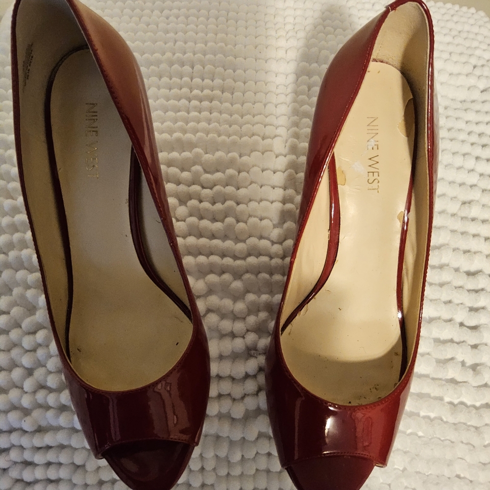 Preloves Nine West Red Heels 3 inch